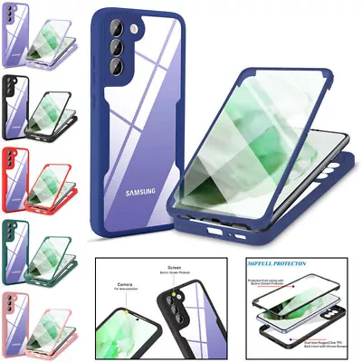 Shockproof Full Body Silicone 360 Case For Samsung S21 FE S22 S23 Ultra A54 A53 • $9.98