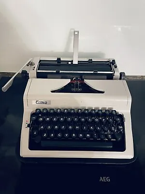 £45 • Buy Vintage Erika Robotron 105 Grey Typewriter & Black Carry Case Made In Germany