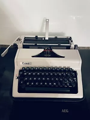 £45 • Buy Vintage Erika Robotron 105 Grey Typewriter & Black Carry Case Made In Germany