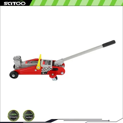 2 Ton Red Aluminum & Steel Floor Trolley Jack Heavy Duty Hydraulic Lifting Tool • $52.59