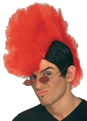 $24.18 • Buy Rant-N-Rave Wig Punk Mohawk Fancy Dress Halloween Costume Accessory 2 COLORS