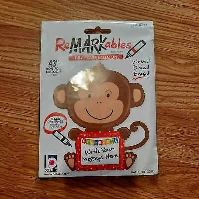 43  Monkey Balloon Remarkable Dry Erase Balloon Party Decorations Baby Shower • $8.99