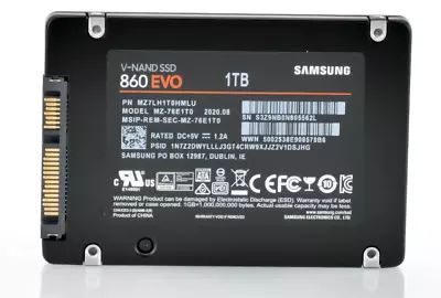 £59.50 • Buy Samsung 860 Evo 1TB SSD Solid State Drive Windows 11 10 8 7 XP Pre-Installed