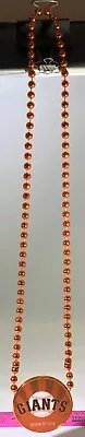 Sf Giants Corona Mardi Gras Style Plastic Orange Beaded Necklace & Pendant 2018 • $10.99