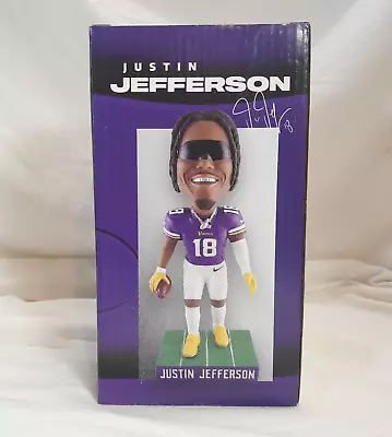 Justin Jefferson Bobblehead Minnesota Vikings NFL Training Camp 2023 Griddy NIB • $84.99