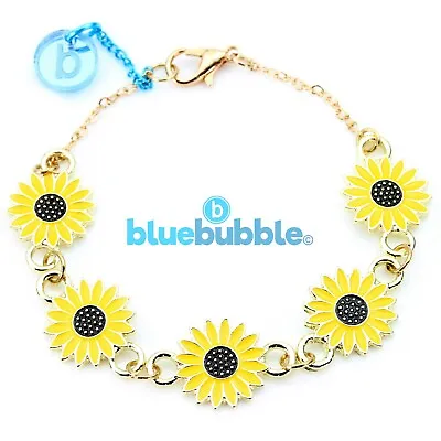 Bluebubble DAISY CHAIN Flower Charm Bracelet Festival Boho Chic Mum Mothers Day • £12