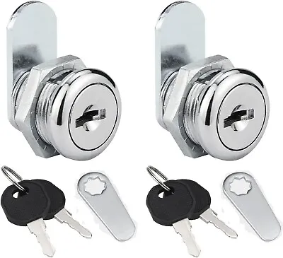 $18.49 • Buy Truck Tool Box Locks, 2-Pack 5/8  Cylinder Key Alike Cam Lock Replacement Kit...