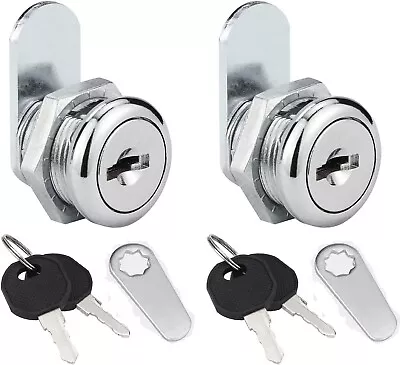 $18.49 • Buy Truck Tool Box Locks, 2-Pack 5/8  Cylinder Key Alike Cam Lock Replacement Kit...