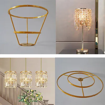 Multisize DIY Circular 12 To 38cm Lampshade Frame Ring Set Lamp Light Shade Kit • £16.99