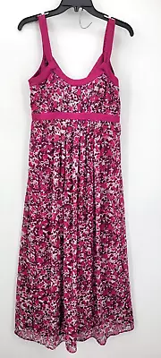 Calvin Klein Dress Womens Medium Pink Floral Sleeveless Romantic Boho Maxi • $28.80