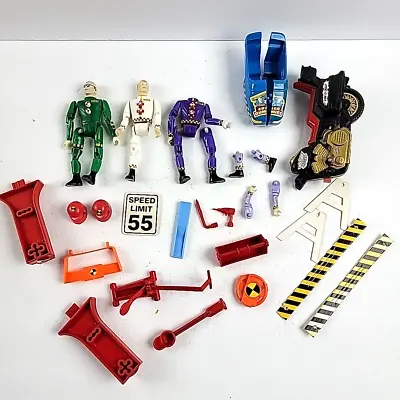 Vintage Incredible Crash Test Dummies Actions Figures Lot Parts Axel Slick Spin • $32.49