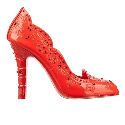 Dolce & Gabbana Crystal Cinderella Court Shoes Heels Red 39 9 09479 • $802.03