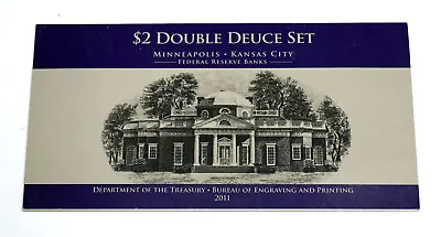 2011 $2 Double Deuce Set - Minneapolis And Kansas City Districts • $35