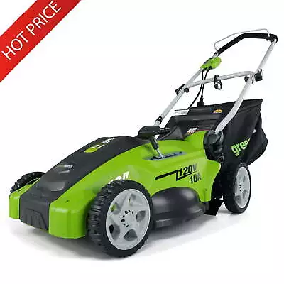 Corded Electric Walk Behind Push Lawn Mower W/ Rear Bagging Powerful Sweeper New • $158.60