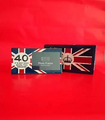 40th   Birthday Gift Union Jack Design Photo Frame • £30