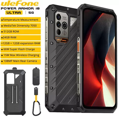 Global 5G Ulefone Armor 18 Ultra Rugged Phone Outdoors Android 13 Mobile 512GB • $806.66