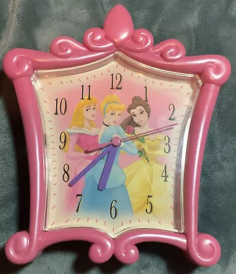 Disney Princess Cinderella Sleeping Beauty Belle Wall Clock Vintage -Works Great • $12