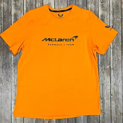 Castore McLaren F1 Formula One Team Graphic Shirt Large Mens Orange Short Sleeve • $24.95