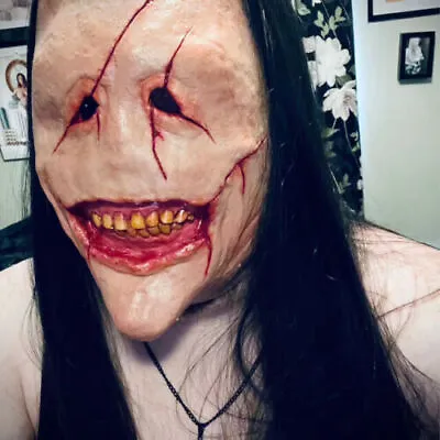 $20.94 • Buy Horror Scary Exorcist Face Mask Demon Smile For Halloween Cosplay Party Costume