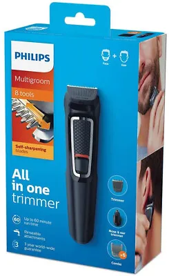 $89.99 • Buy Philips Multigroom Series 3000 8-in-1 Face And Hair Cordless Trimmer With 8 Tool