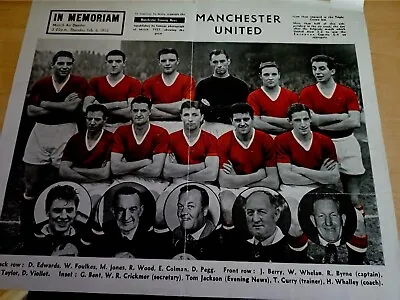 Manchester United In Memoriam Munich Air Disaster 1958 Print  • £500