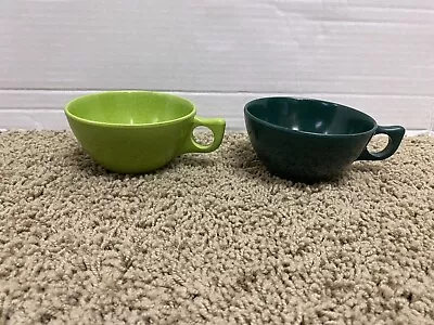 Vintage Branchell Color Flyte Melmac Coffee Tea Cup Lot Of 2 Green Lime • $5.25