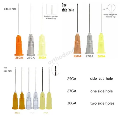 Dental Endo Irrigation Needle Syringe Tips One/double-Side Hole 25G 27G 30G • $4.27