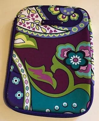 Vera Bradley IPad Tablet Sleeve Purple Floral Padded Case 9  X 6.5  • $7.92