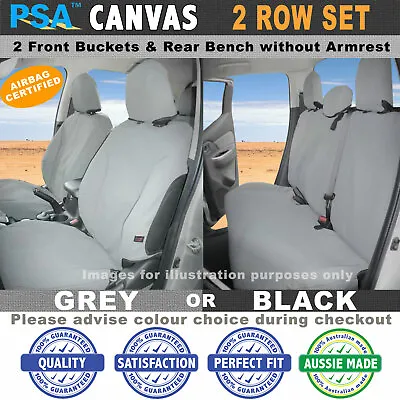 GREY Canvas Seat Cover (2 ROWS) FIT TOYOTA Landcruiser 200 Series SAHARA 05/2008 • $489