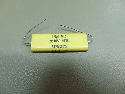 Western Electric 524D Yellow Film Capacitor 1.0 UF NOS • $8