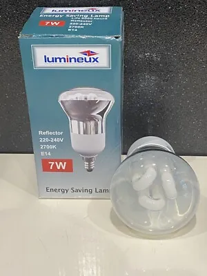 1 TO 10 Lumineux Reflector 7W / 35W E14 2700K 220-240V Energy Saving Bulbs 2700K • £11.20