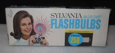 Vintage Sylvania Blue Dot Flashbulbs Press 25B -11 Pack Flash Bulbs - Blue Bulbs • $9.99