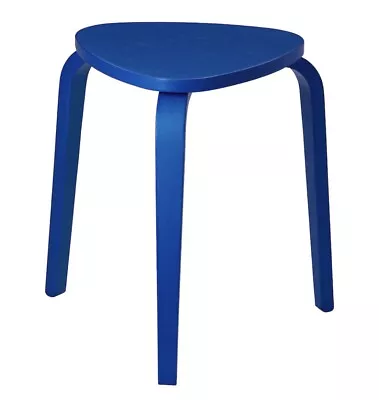 NEW / IKEA KYRRE Blue Stool Triangular-shaped 17¾ X13⅜  Stackable Plant Stand • £44.14