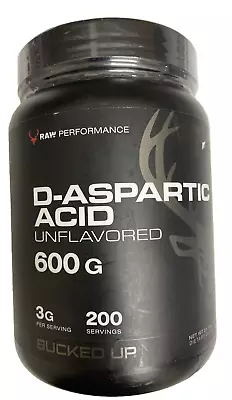 BUCKED UP D-Aspartic Acid- Energy- Gain Muscle - Unflavored 600Gr - 200 Scoops • $29.88