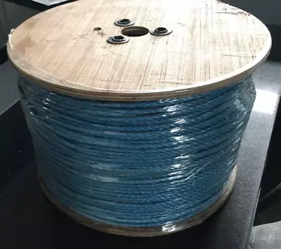 6mm Blue Polypropylene Rope - 500m Drum Cable Pulling Polypropylene Drawcord • £26.99