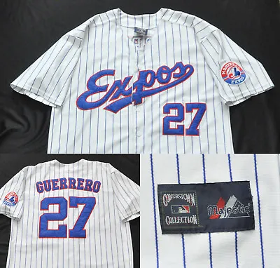 Vladimir Guerrero Montreal Expos Cooperstown Jersey Majestic Sewn Men XL *READ • $59.99