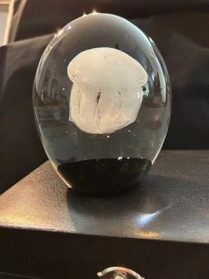 $39.99 • Buy Dynasty Gallery Heirloom Collectibles Lorenzo Glass Jellyfish Paper Weight W/BOX