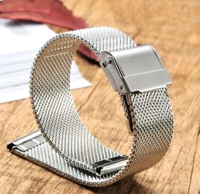 Milanese Thin Mesh Stainless Steel Watch Band Metal Clasp Bracelet Strap • $17.99