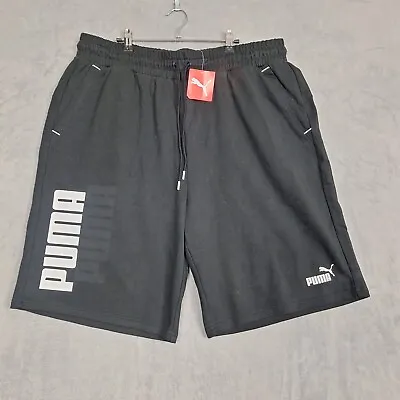 PUMA Shorts Mens 2XLT (38x11) Sweat Shorts Fleece NWT Black Pockets  Relaxed Fit • $9.94