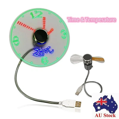$20.96 • Buy Portable Gadgets Flexible LED Light LED Clock Real Time Mini Fan USB Fan