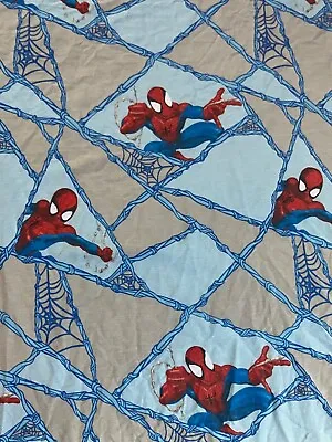 Vintage Spiderman Flat Sheet TWIN Marvel By Franco Single Bedding Fabric • $12.99