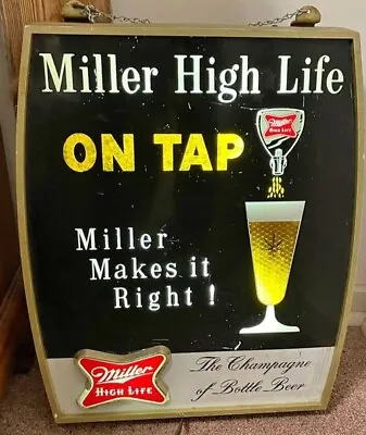 Miller High Life Bouncing Ball Motion Beer Sign Replacement Scroll Artwork • $100