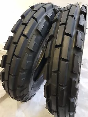 (2 TIRES + 2 TUBES) 6.50-16 8 PLY KNK33 3-Rib Farm Tractor Tires W/Tube 6.50x16  • $226