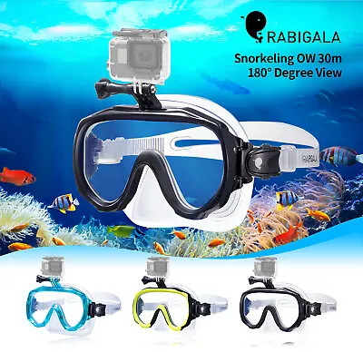 $25.64 • Buy RABIGALA Camera Mount Diving Mask Scuba Snorkel Mask Swimming Goggles For Go Pro