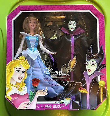 2013 Disney Signature Collection Sleeping Beauty & Maleficent Doll Set NIB! • $114.99