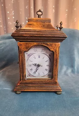 TIANGUAN Quartz Wooden Vintage Mantle SHELF CLOCK Door Key Hooks Ornate Roman • $60