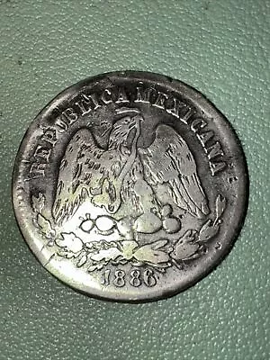 MEXICO 1886 Zs S SILVER 50 CENTAVOS FINE/VERY FINE Second Republic Details • $18.49