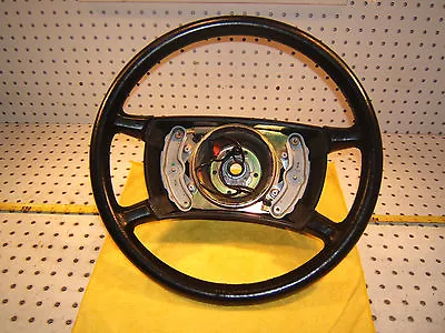 Merecedes Late C126 W126 Black LARGE 16.5  Inch Leather Steering 1 WheelType #3 • $319