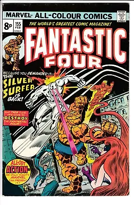 FANTASTIC FOUR #155 PENCE VARIANT Marvel Comics (1975) • £7.95