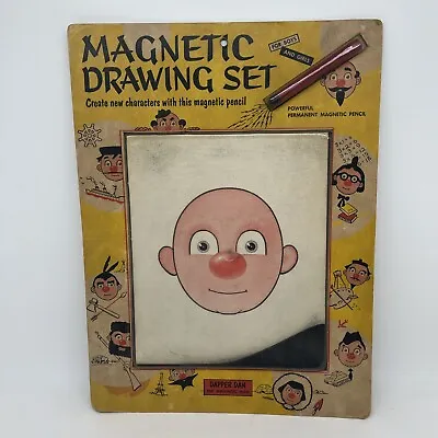 Vintage DAPPER DAN THE MAGNETIC MAN Drawing Set SMETHPORT SPECIALTY 1950s • $14.99